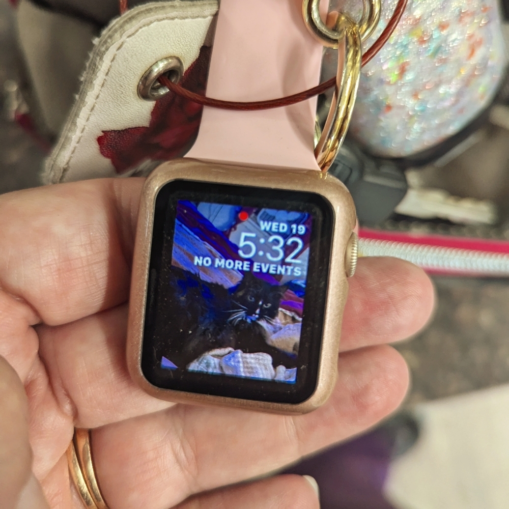 3rd generation Gold Apple Watch 38mm with Rose Gold case WiFi only